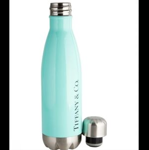 Unused Tiffany & Co. Aqua Bottle with Silver Cap